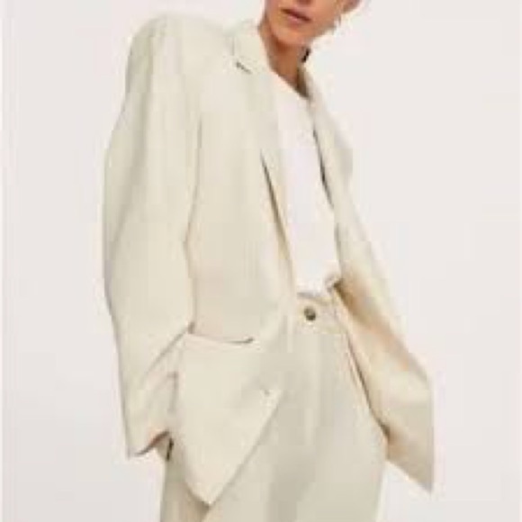 MNG by Mango white oversized blazer NWOT - Picture 1 of 6